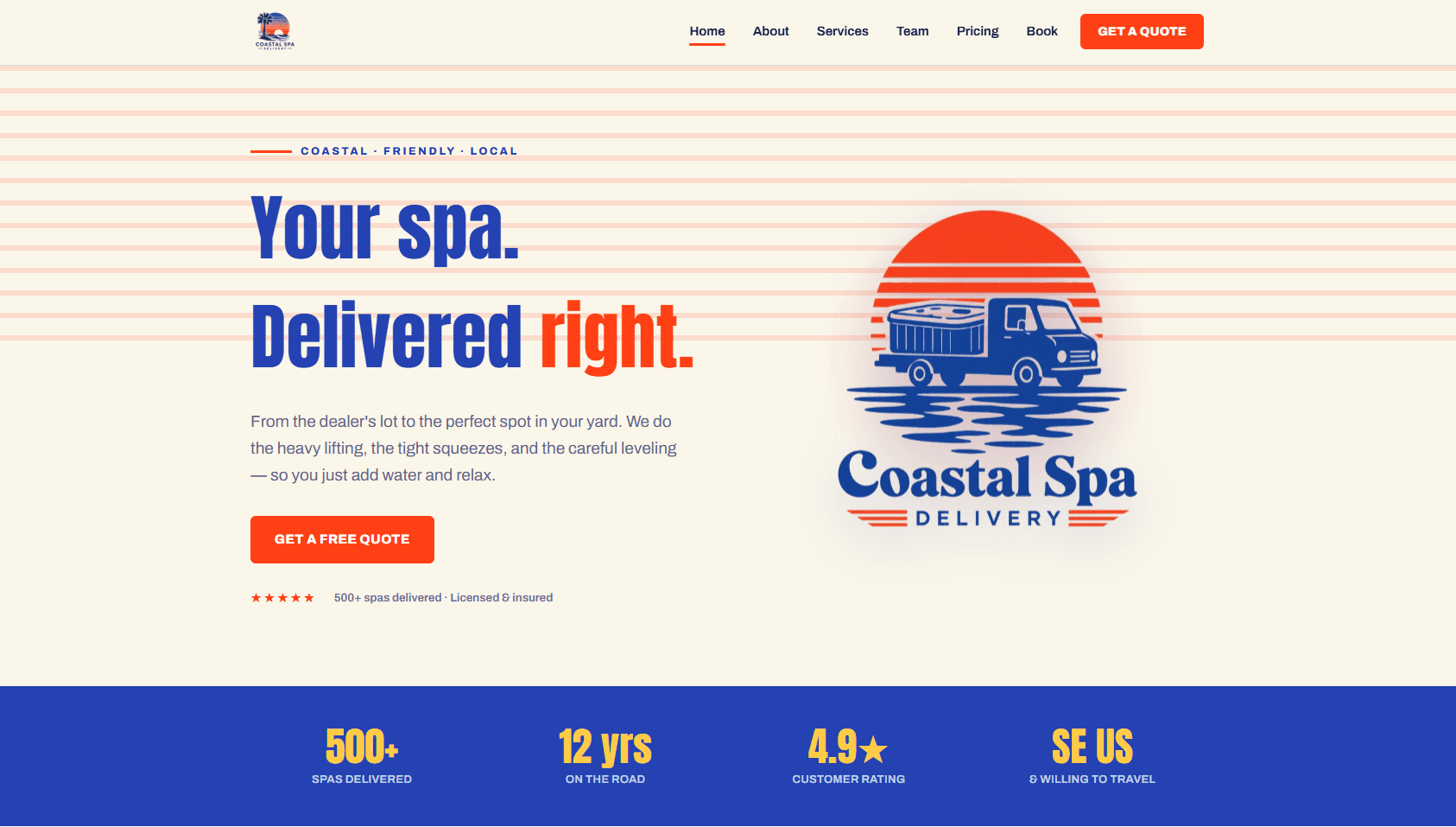 Coastal Spa Delivery